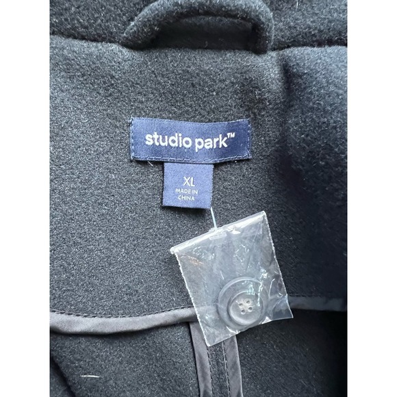 Studio Park x Amy Stran Faux Wool Knit Blazer NWT BLACK SIZE XL - Picture 4 of 7